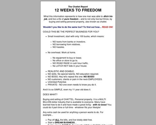 12 Weeks To Freedom by Gordon Jay Alexander