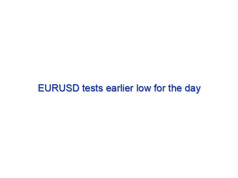 EURUSD tests earlier low for the day