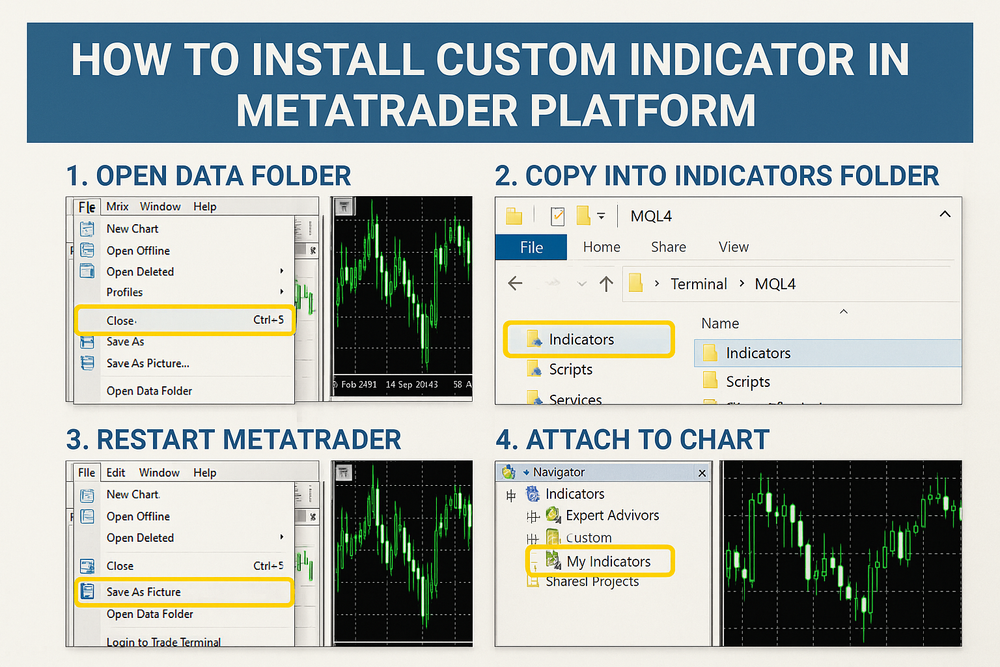 How to install custom indicator in MetaTrader platform How to install custom indicator in MetaTrader platform